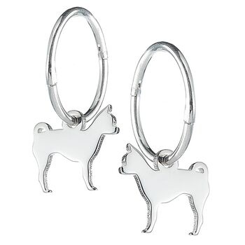 Chihuahua Silhouette Earrings Sterling Silver, 2 of 6