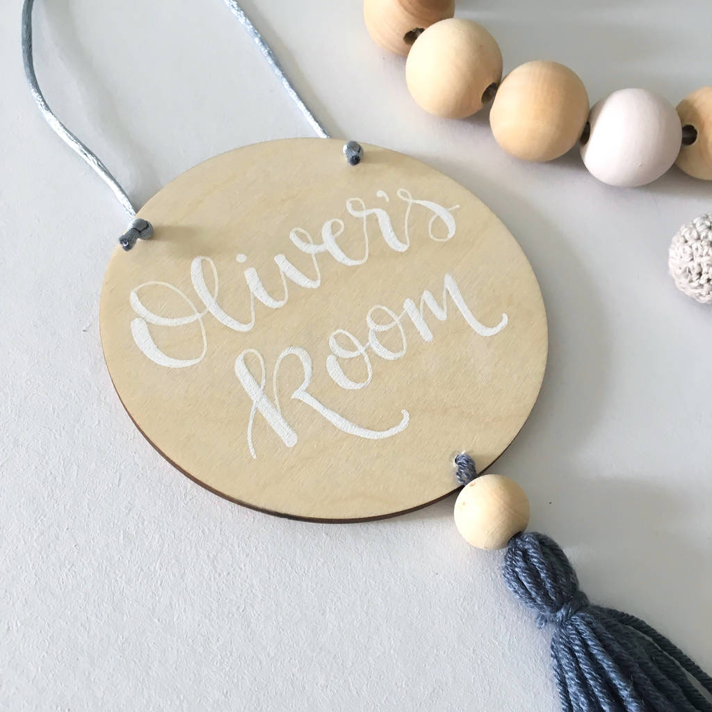Personalised Wooden Name Plaque By Little Bird Designs 