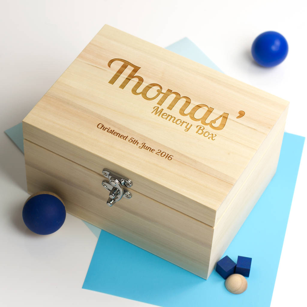 Personalised Christening Wooden Keepsake Box By Mirrorin