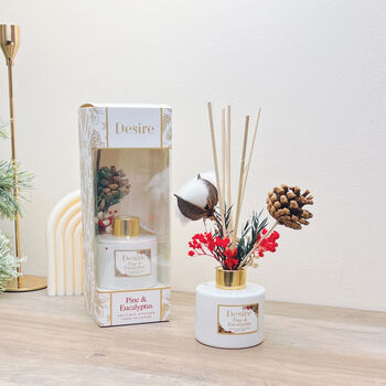 Christmas Reed Diffuser Gift Pine And Eucalyptus Scent, 4 of 4