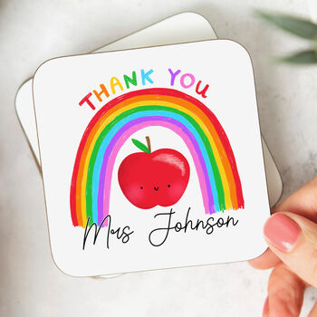 Personalised Teacher Mug 'Rainbow Apple', 3 of 3