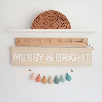 Merry And Bright Christmas Wall Or Tree Hanging, 6 of 12