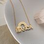 'Hope And Joy' Personalised Rainbow Name Necklace, thumbnail 7 of 9