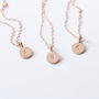 Rose Gold Plated Stamped Initial Necklace, thumbnail 1 of 12