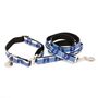 Anglesey Blue Checked Nautical Collar And Lead Set, thumbnail 4 of 10