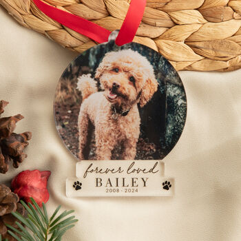 Customisable Christmas Pet Dog Memorial Bauble Gift, 5 of 6