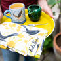 Blackbirds And Buttercups Organic Cotton Tea Towel, thumbnail 4 of 9