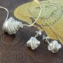 Silver Coiled Hive Drop Earrings, thumbnail 11 of 12