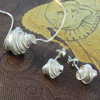 Silver Coiled Hive Drop Earrings, 11 of 12