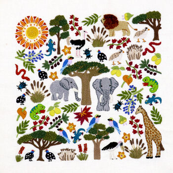African Savanna, Hand Embroidery Kit, 2 of 12