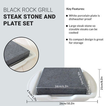 Black Rock Grill Steak Stone And Plate Set, 2 of 7