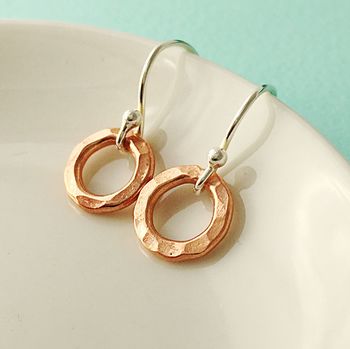 Sterling Silver And Gold Plate Ring Earrings, 3 of 7