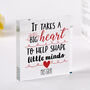 Personalised Teacher Thank You Heart Plaque Gift, thumbnail 1 of 5