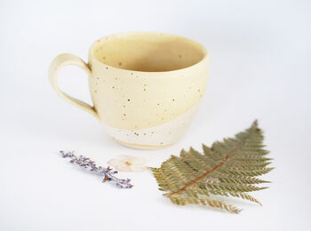 Yellow And White Speckled Mug, 3 of 3