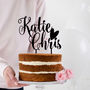 Personalised Love Heart Couples Cake Topper, thumbnail 1 of 5