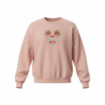 Bears In Love Embroidered Sweatshirt, 6 of 7