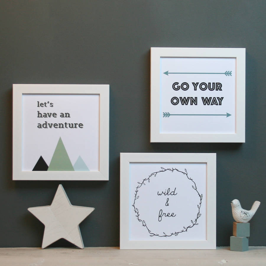 Typographic Framed Nursery Wall Art By Modo Creative 9797