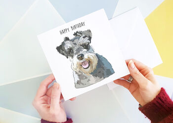 Schnauzer Happy Birthday Card, 2 of 2