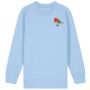 Childrens Unisex Organic Cotton Embroidered Robin Christmas Jumper, thumbnail 9 of 11