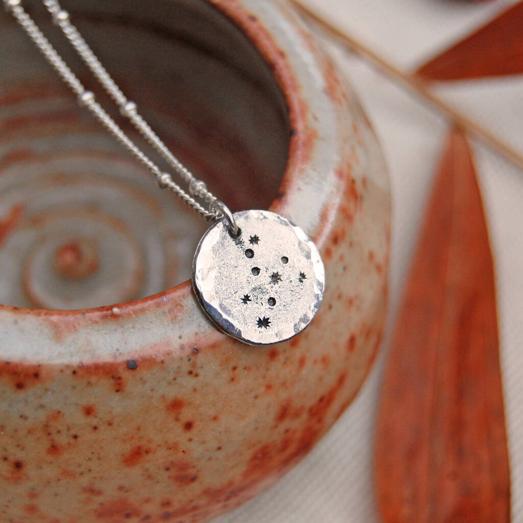 Personalised Constellation Starsign Coin Necklace In Silver, 1 of 5
