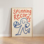 Spinning Records Doodle Music Vinyl Wall Art Print, thumbnail 2 of 11