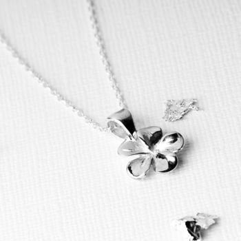 Jasmine Sterling Silver Flower Necklace, 5 of 12