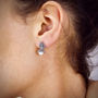 Freshwater Pearl And Marcasite Crown Stud Earrings, thumbnail 2 of 8