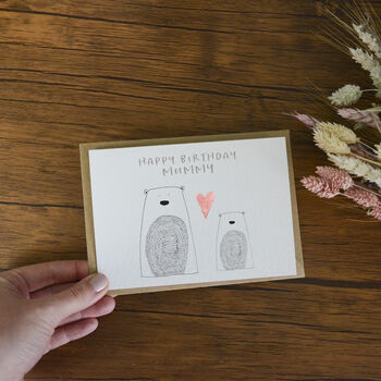 Happy Birthday Mummy Bear Heart Card, 3 of 4