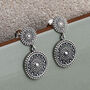 Sterling Silver Oxidised Double Marrakech Studs, thumbnail 2 of 4