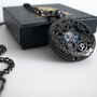 Steampunk Cog Pocket Watch Gunmetal; The Armstrong Two, thumbnail 1 of 10
