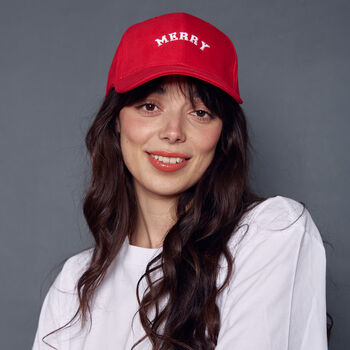 Merry Slogan Christmas Cap, 2 of 6