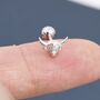 Tiny Highland Cow Screw Back Earrings Sterling Silver, thumbnail 5 of 9