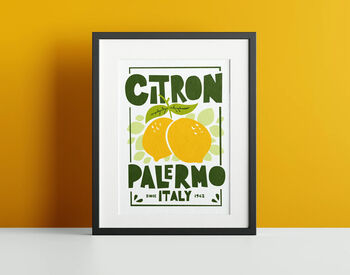 Citron Palermo Italian Lemons Print, 7 of 9