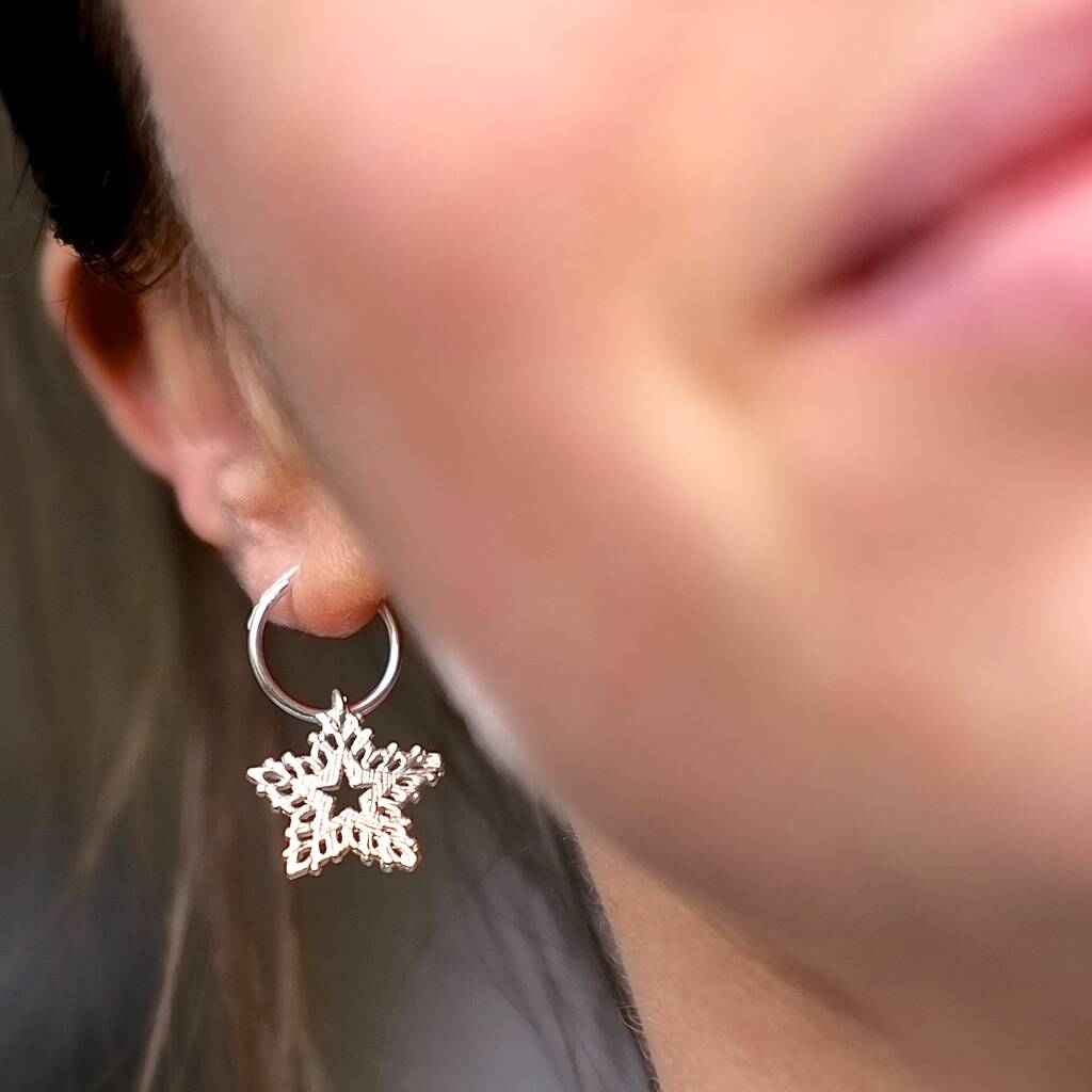 gold star earrings by gracie collins