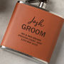 Personalised Groom Hip Flask Gift Set, thumbnail 8 of 9