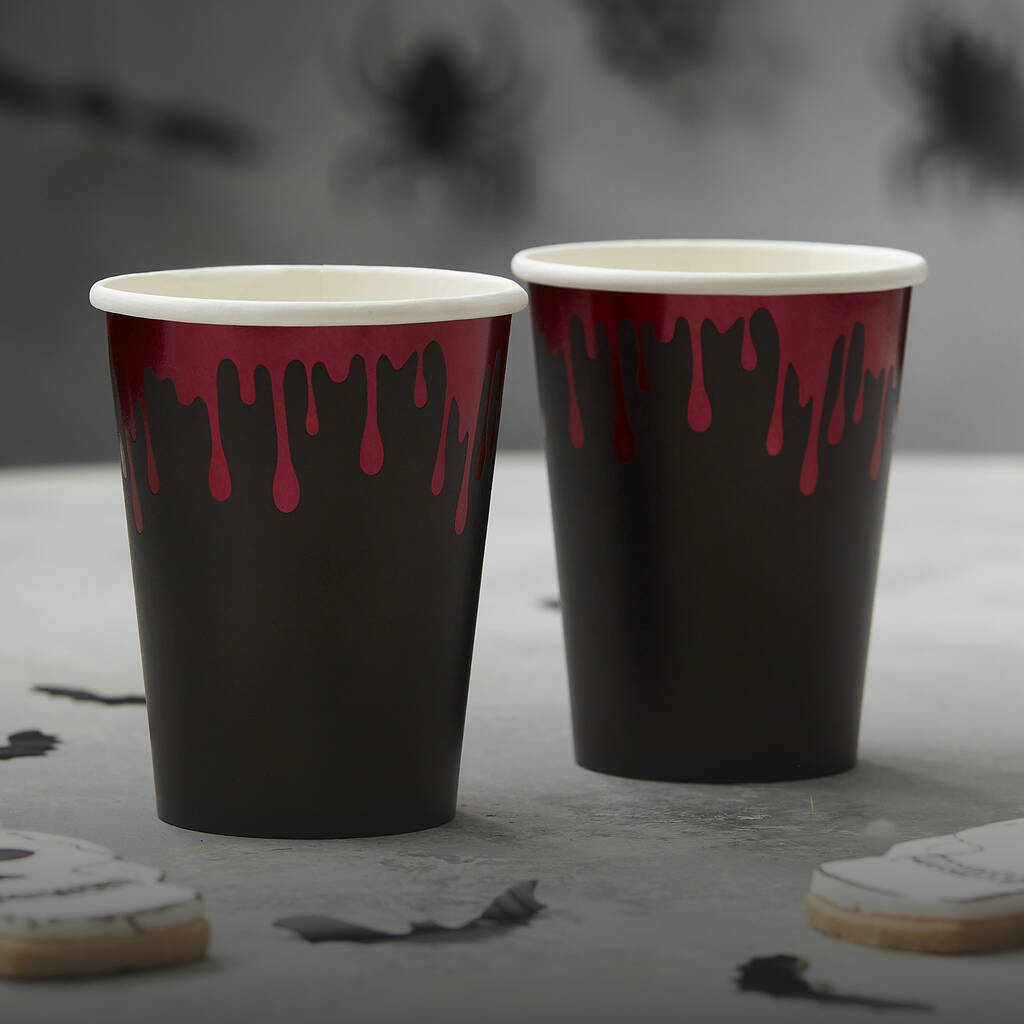 Blood Drip Paper Halloween Cups, 1 of 3