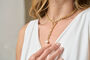 Decus Freshwater Pearl Drop On Chunky Gold Fill Chain, thumbnail 1 of 4