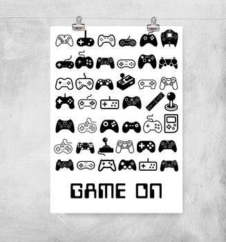 Game On! Stylish Gaming Console Poster Or Canvas Print By I Love Design ...