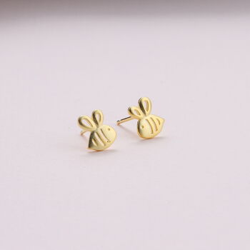 Sterling Silver Bee Earrings For Mother's Day, 3 of 5