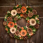 Autumn Floral Door Wreath, thumbnail 1 of 6