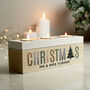 Personalised Christmas Tree Triple Tealight Holder Box, thumbnail 1 of 4