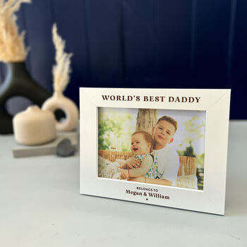 Personalised World's Best Daddy Photo Frame Gift, 3 of 10