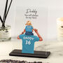 Personalised Daddy And Child 'My Hero' Football Plaque, thumbnail 1 of 5