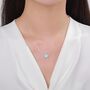 Sterling Silver Forget Me Not Flower Pendant Necklace, thumbnail 7 of 12