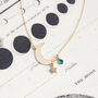 Gold Plated Moon And Star Birthstone Charm Necklace, thumbnail 3 of 9
