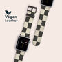 Y2k Black Check Vegan Leather Apple Watch Band, thumbnail 1 of 6