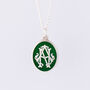 Personalised Fine Silver And Enamel Monogram Necklace, thumbnail 6 of 11