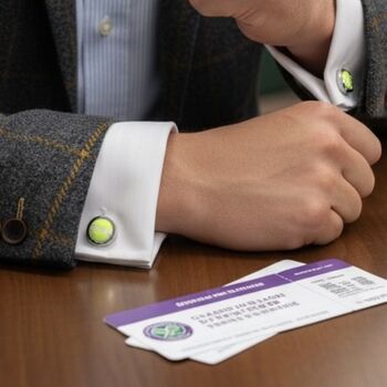 Personalised Tennis Ball Cufflinks, 8 of 10