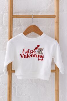 Cutest Valentine Bear Personalised Name Embroidered Sweatshirt, 4 of 6