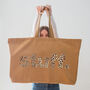 Tan Oversized Tote Bag. Stuff Bag. Weekend Bag, thumbnail 3 of 4